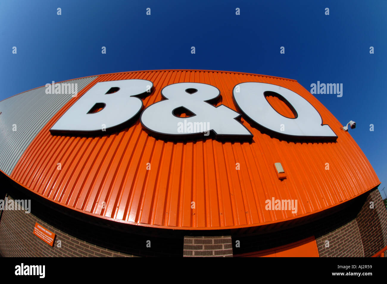 B & Q speichern Zeichen Stockfoto