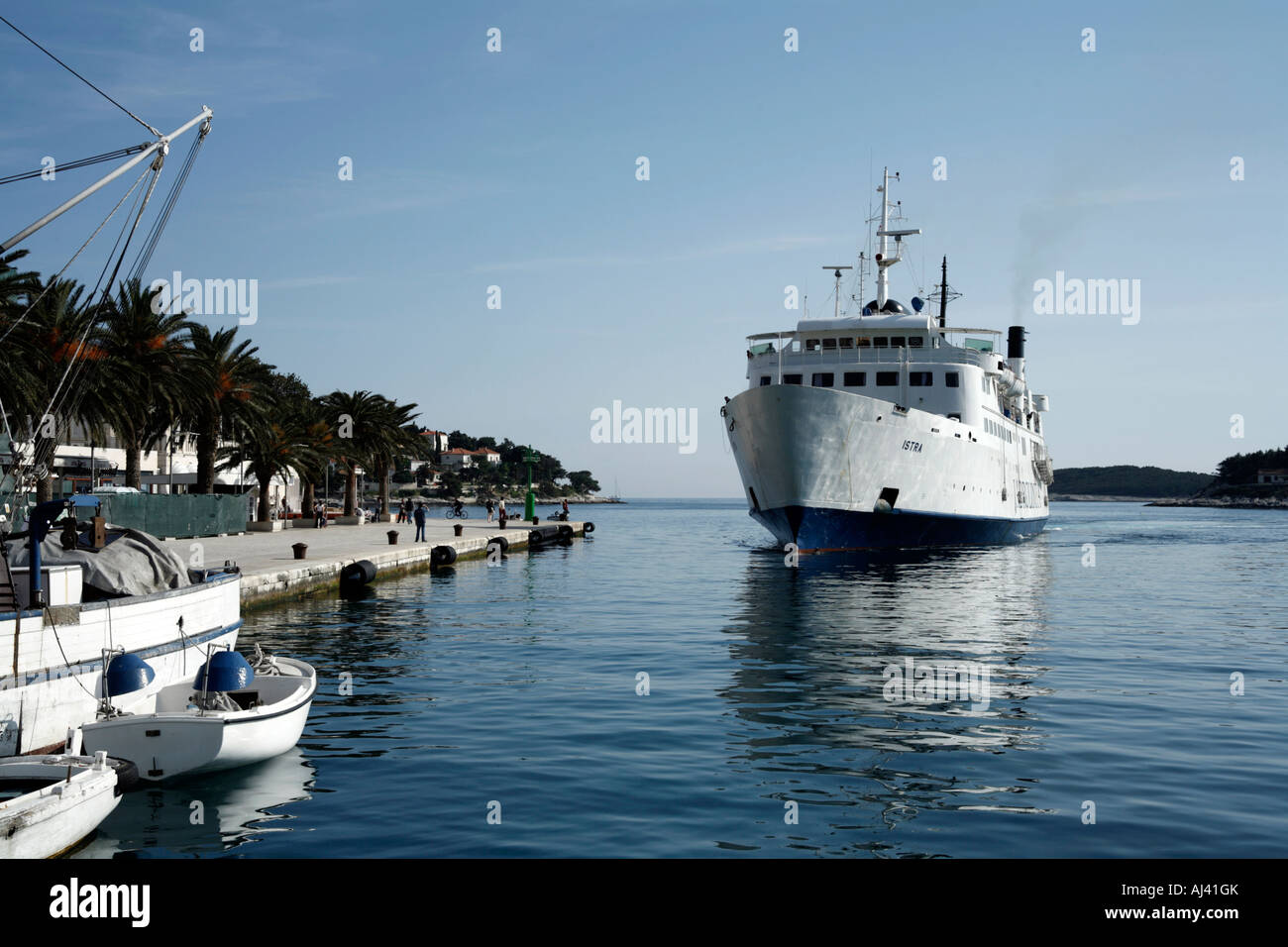 Fähre Istra Eingabe Hafen Hvar Insel Hvar Kroatien Stockfoto