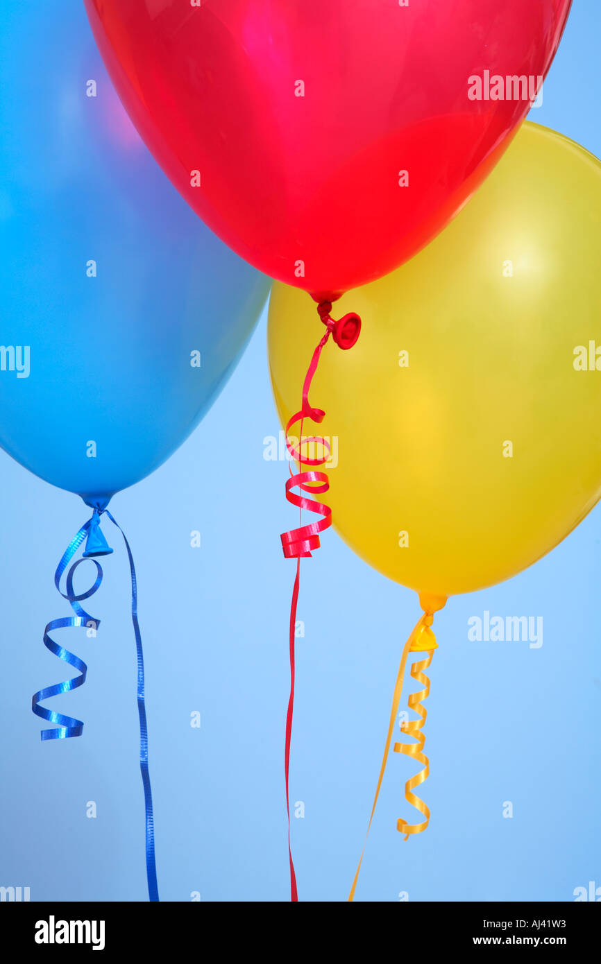 Nahaufnahme von drei Ballons Stockfoto