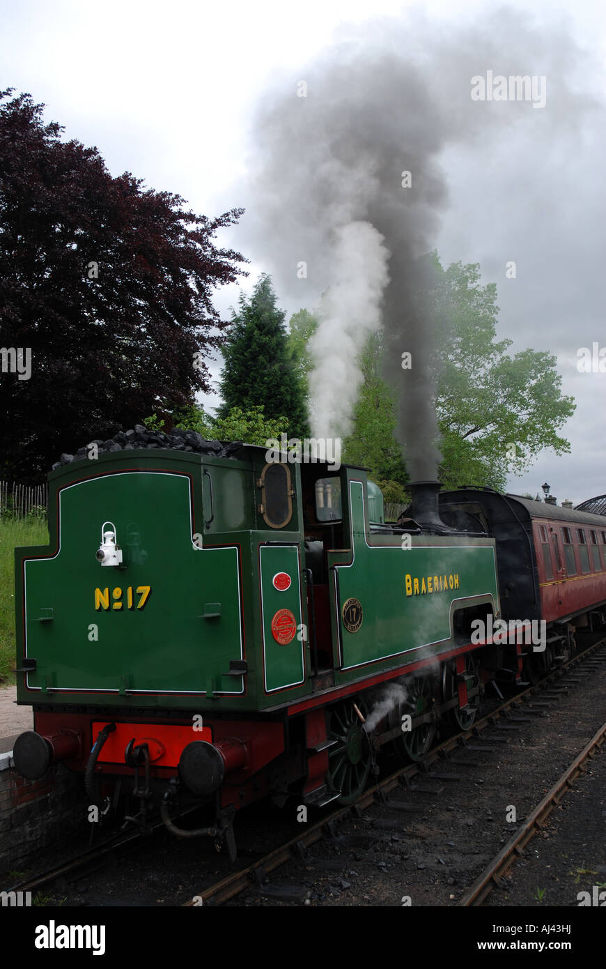 Strathspey Steam Railway, Aviemore, Schottland eine nostalgische historische Eisenbahn gepflegt und wird von Freiwilligen und Enthusiasten Stockfoto