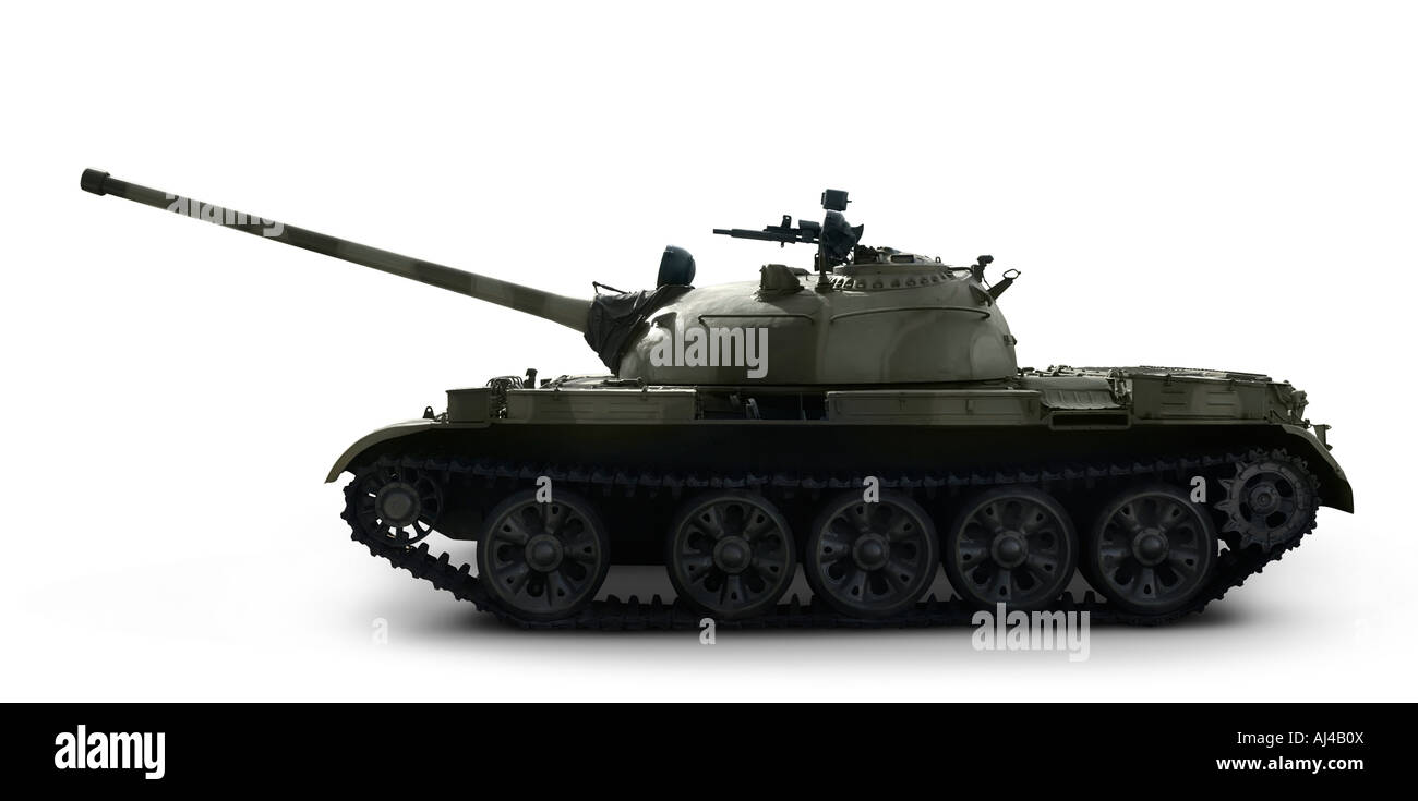 Schwere sowjetische Panzer t-54 1949 Jahr 36 Tonnen gepanzertes Fahrzeug mit 100-mm-Geschütz Stockfoto