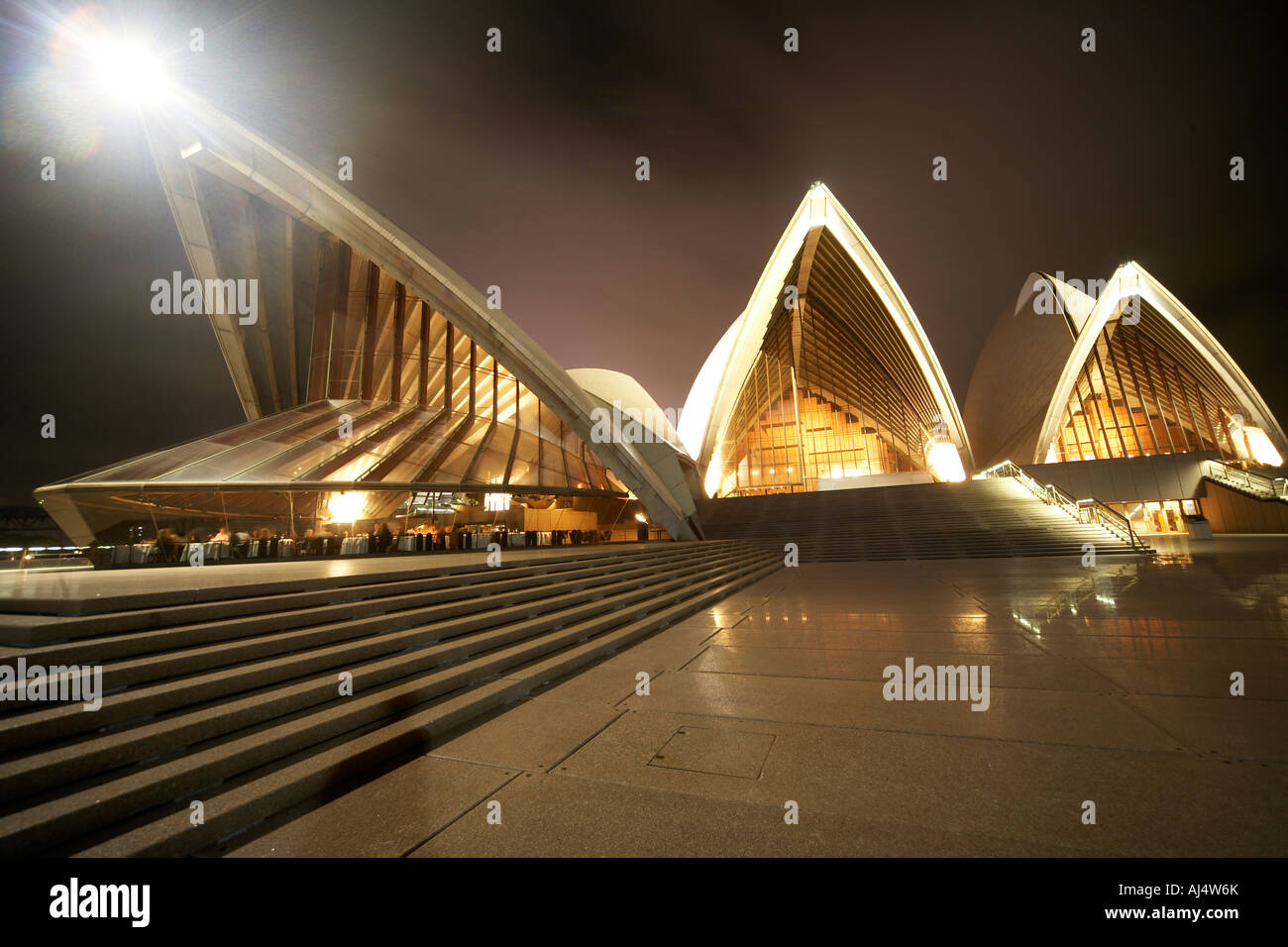 Oper in der Nacht in Sydney New South Wales NSW Australia Stockfoto