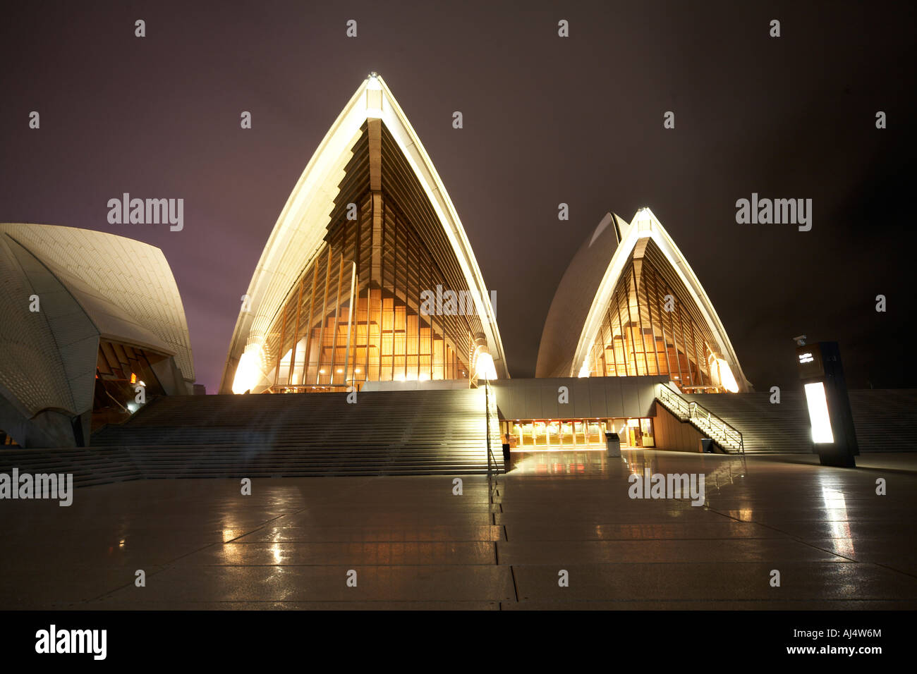 Oper in der Nacht in Sydney New South Wales NSW Australia Stockfoto