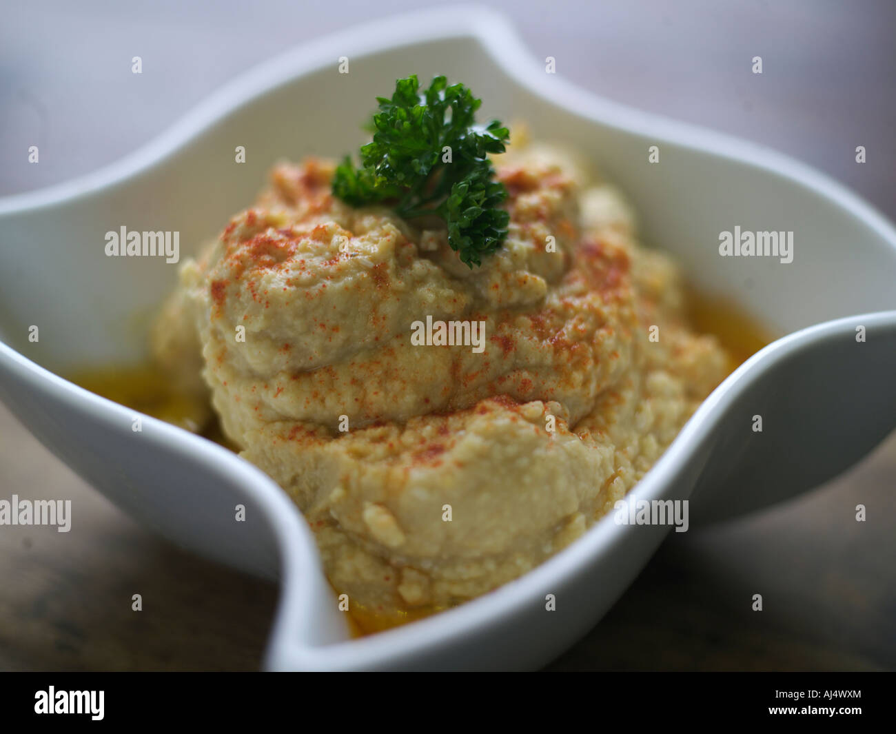 Hummus-Küken-Erbse-Essen Stockfoto