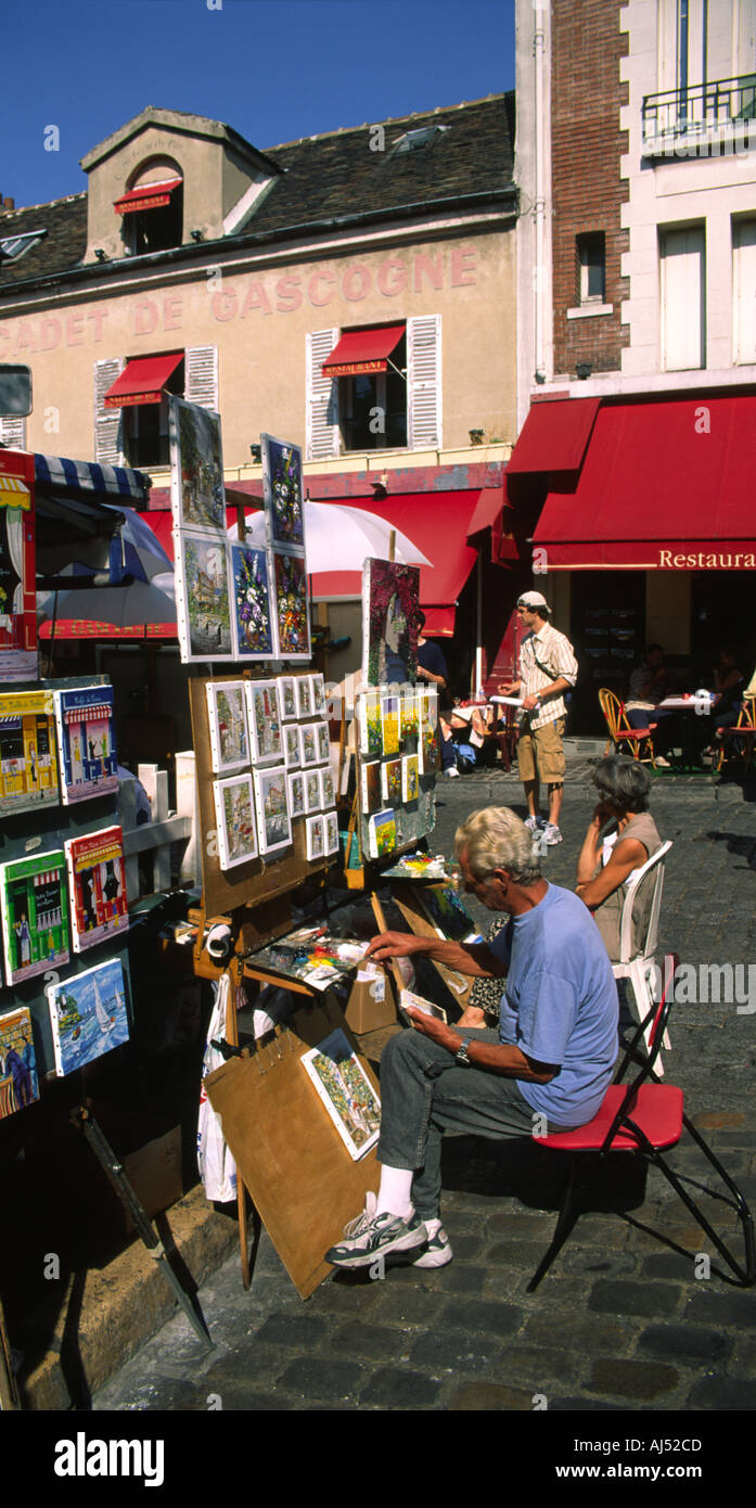 Künstler, Place du Tertre, Montmartre, Paris, Frankreich Stockfoto