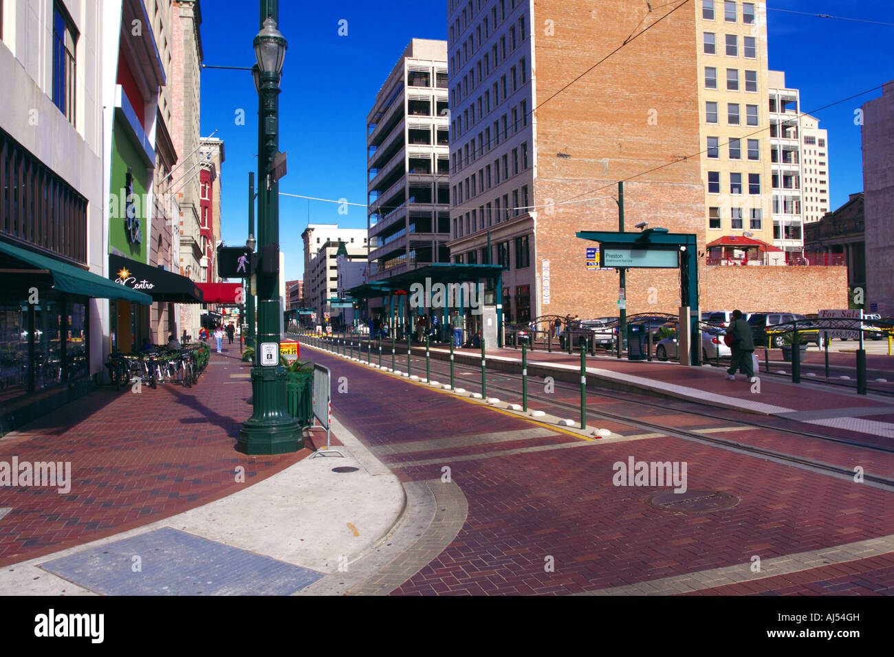 Hauptstraße in der Altstadt von Houston Stockfoto