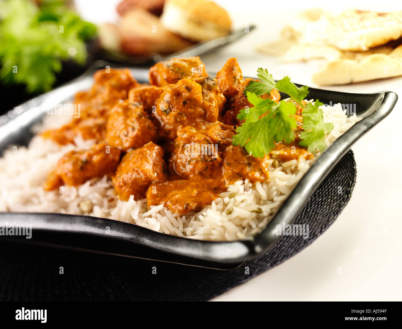 INDISCHER CHICKENCURRY Stockfoto