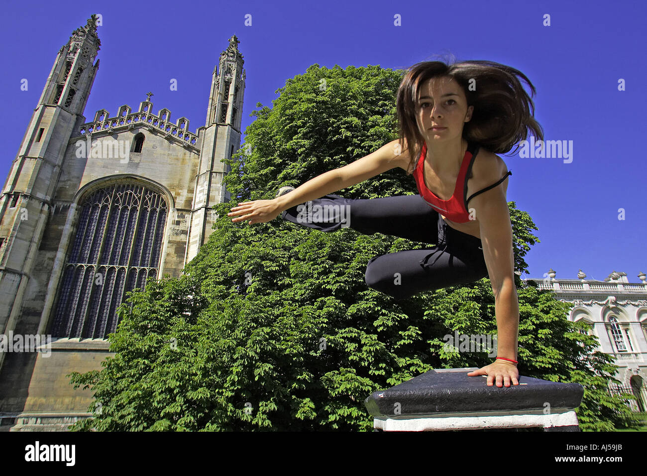 Le Parkour oder freilaufend Stockfoto