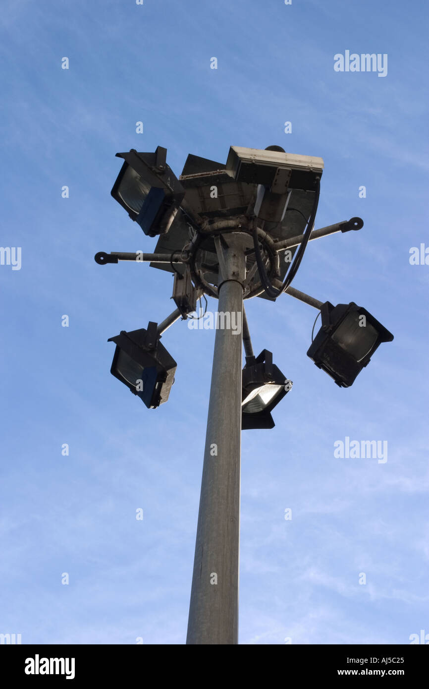 Closed Circuit TV-Kameras und Flutlicht Stockfoto Closed Circuit TV-Kameras und Flutlicht Stockfoto
