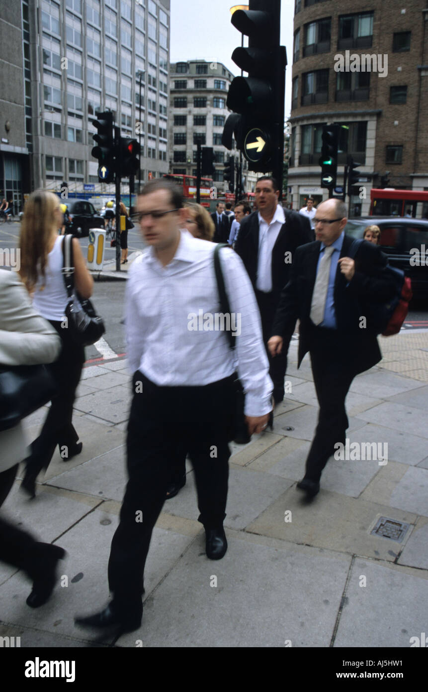 Londoner City Arbeitnehmer Stockfoto