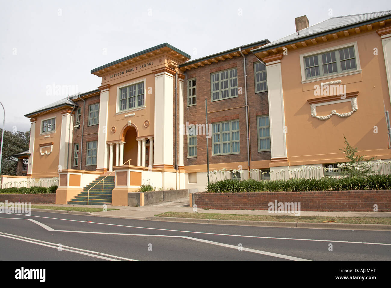 Lithgow Public School in Stadt von Lithgow Blue Mountains New South Wales NSW Australia Old Baudenkmal Stockfoto