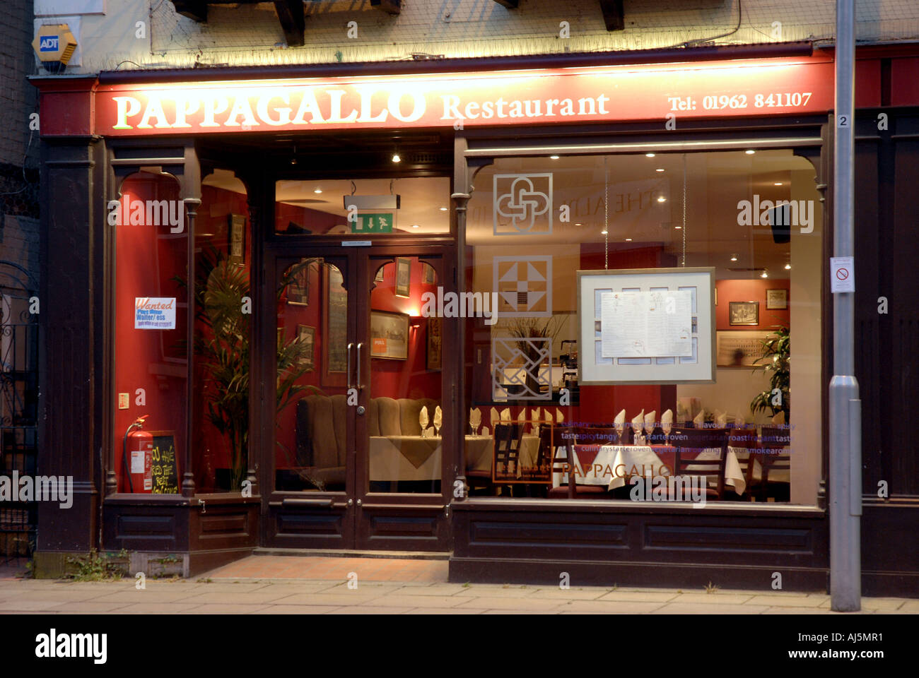 Pappagallo Restaurant Winchester Hampshire Stockfoto