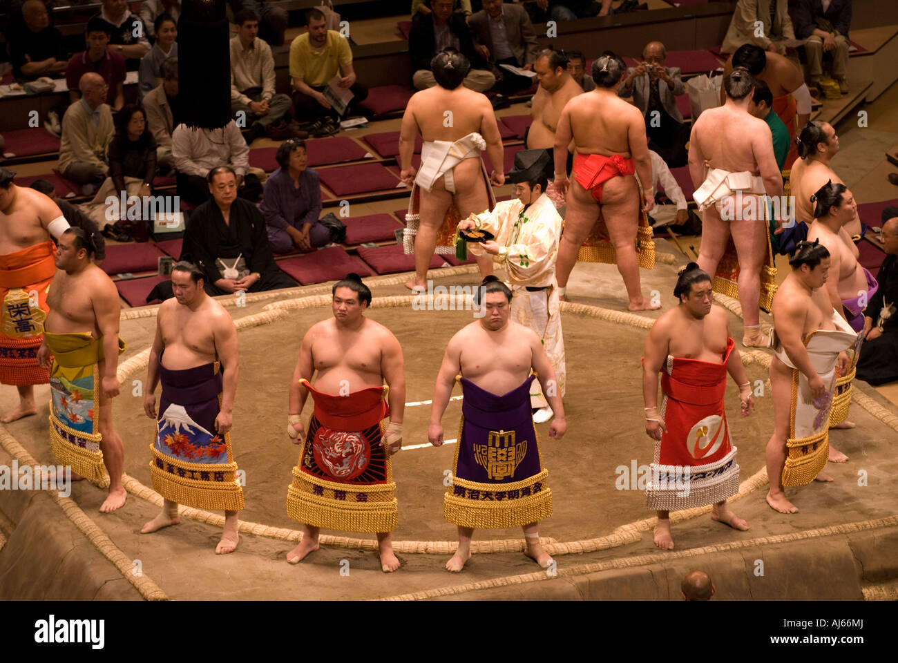 Japanischen Sumo Wrestling Zeremonie Stockfoto