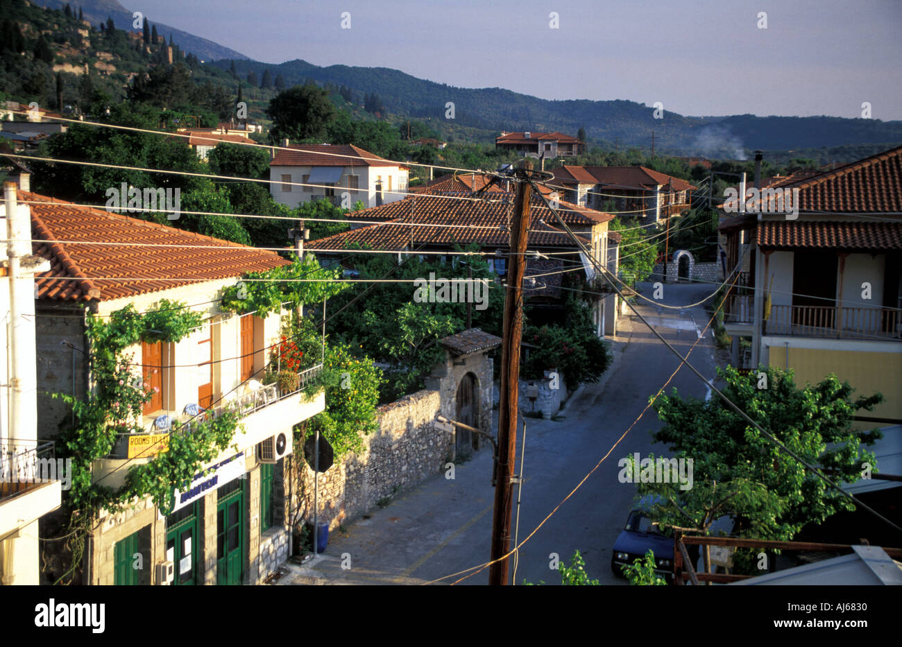 Neos Mystras Peloponnes Griechenland Stockfoto