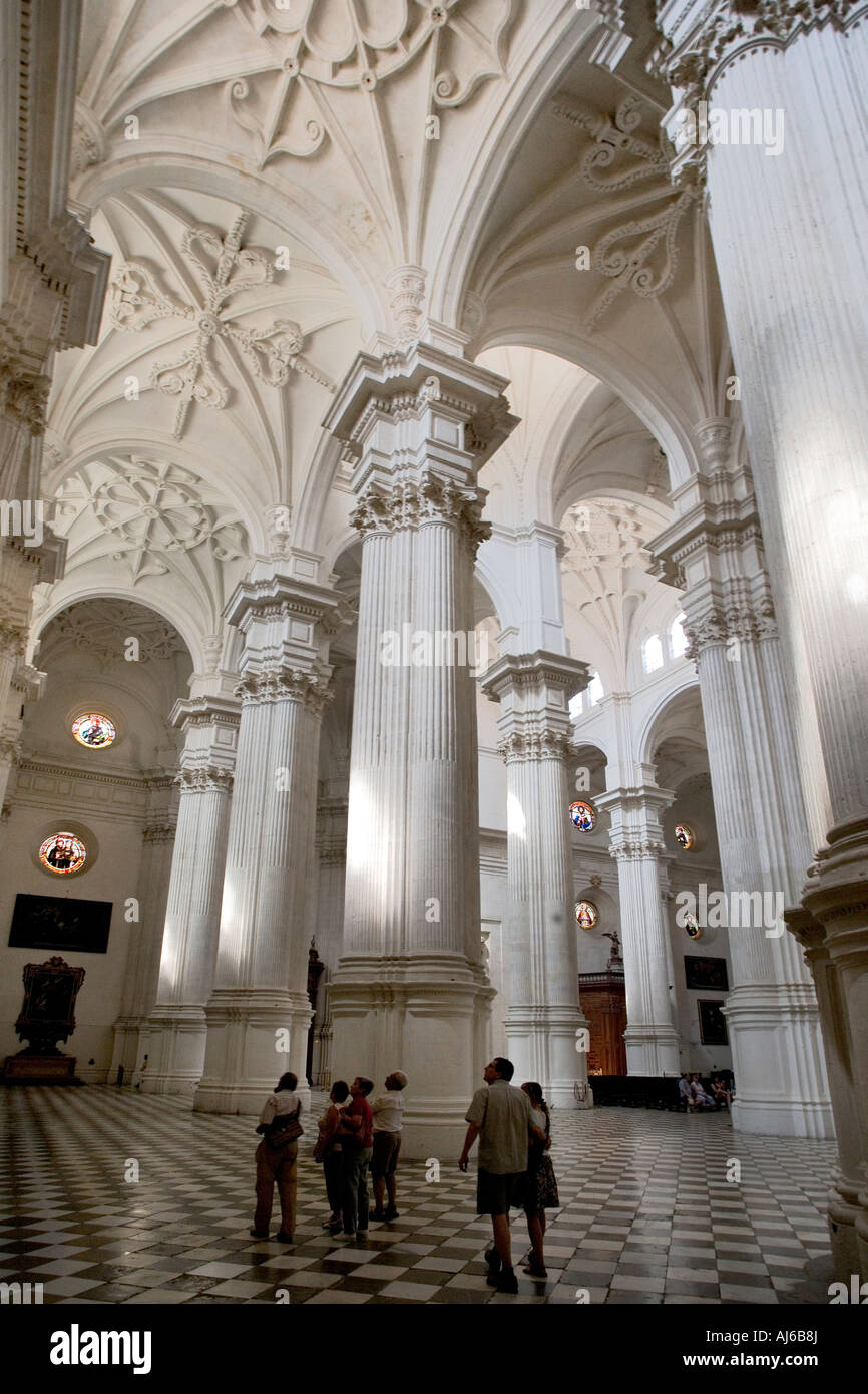 Innenraum der Kathedrale von Granada Kathedrale Spaniens Verkündigung Stockfoto