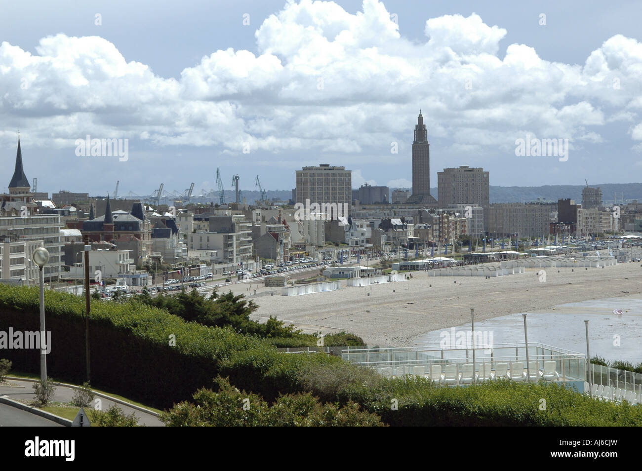 Blick auf Le Havre, Frankreich, Normandie, Seine-Maritime, Le Havre Stockfoto
