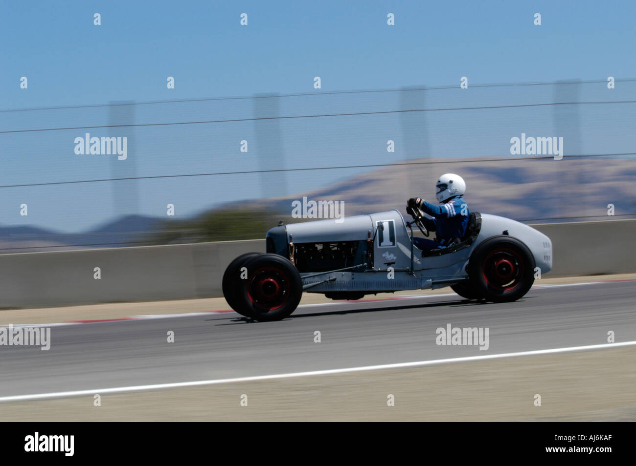 Ben Bragg Rennen seine 1935 Old Grey Mare auf der 32. Rolex Monterey Historic Automobil Rennen 2005 Stockfoto