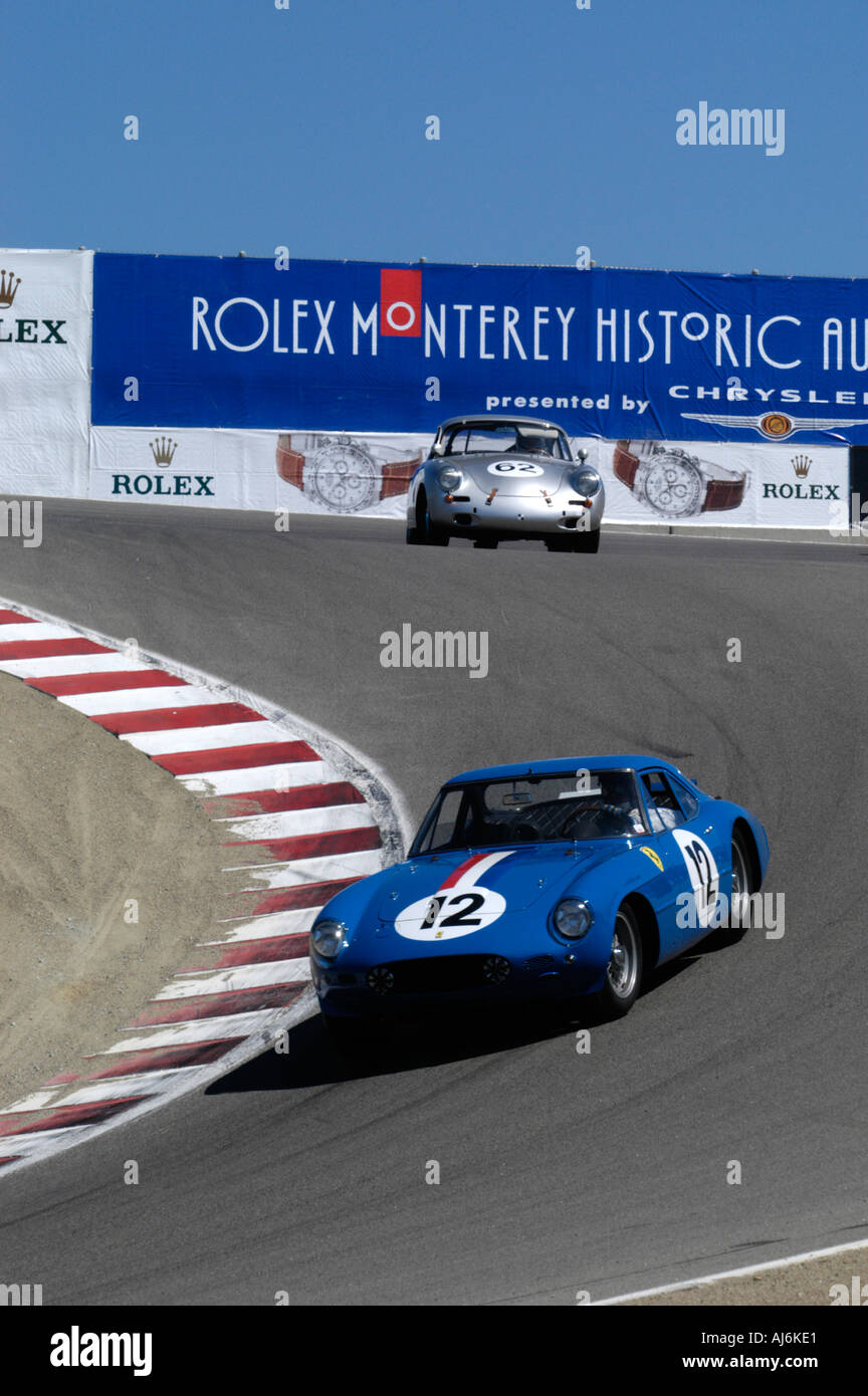 Bruce McCaw Rennen 1961 Ferrari 250 GTO-Prototyp auf der 32. Rolex Monterey Historic Automobil Rennen 2005 Stockfoto