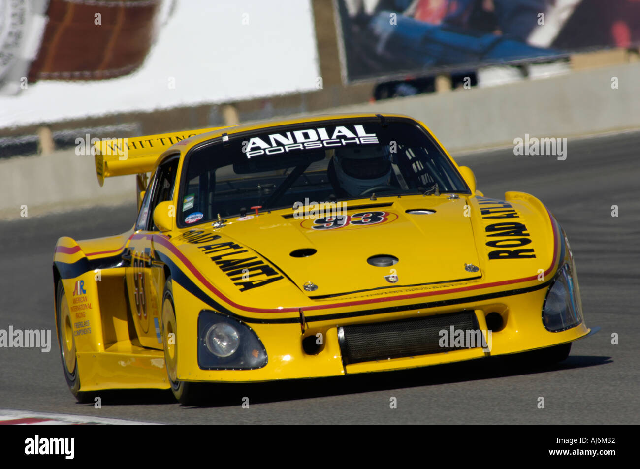 Tom Hedges Rennen seine 1976 Porsche 935 K3 auf der 32. Rolex Monterey Historic Rennen 2005 Stockfoto