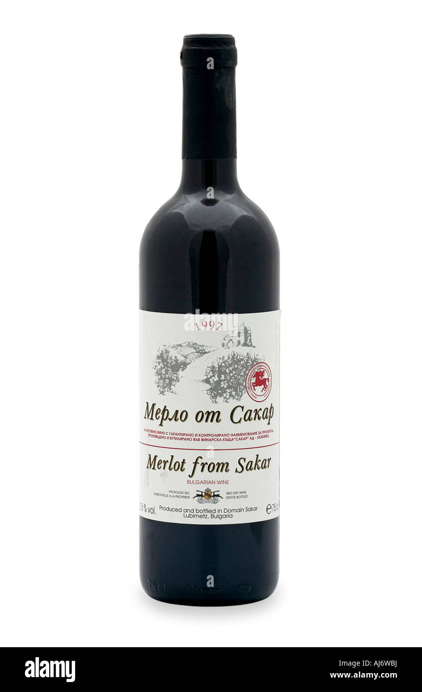 Merlot rot Wein Stockfoto