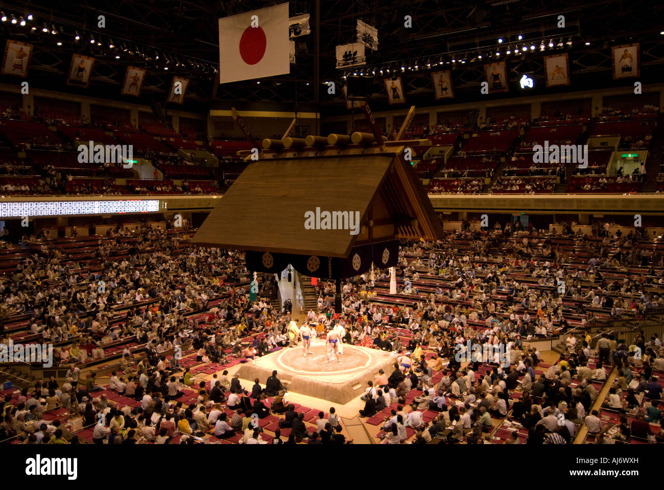 Japanischen Sumo Wrestling Zeremonie Stockfoto