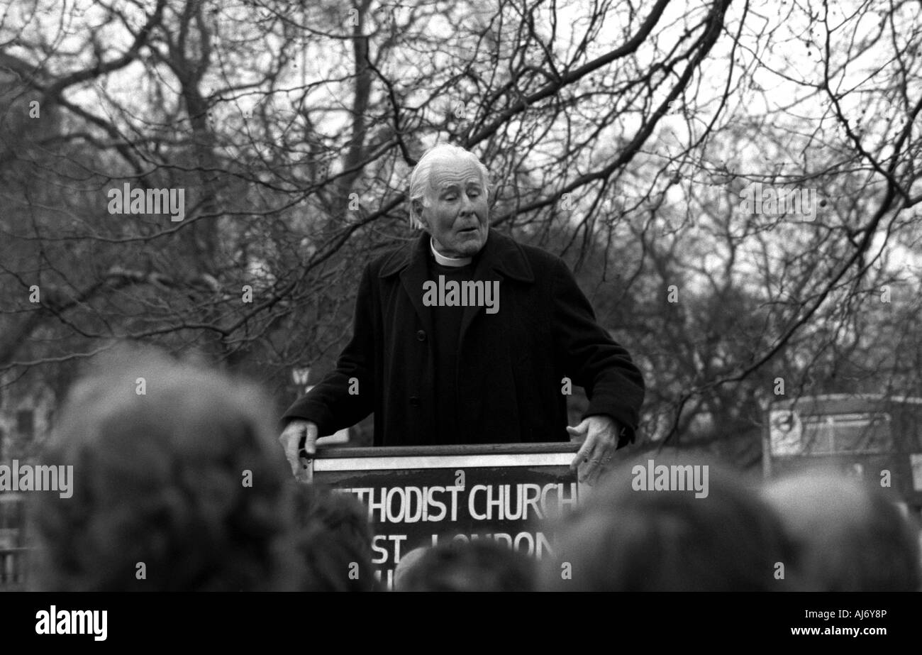 Herrn Soper anlässlich der Speakers Corner. Stockfoto