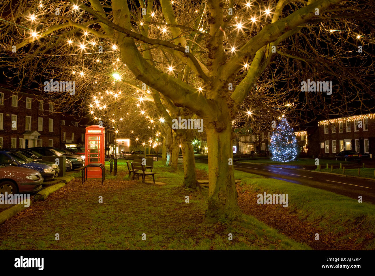 Burnham Market an Weihnachten, North Norfolk, England, UK Stockfoto