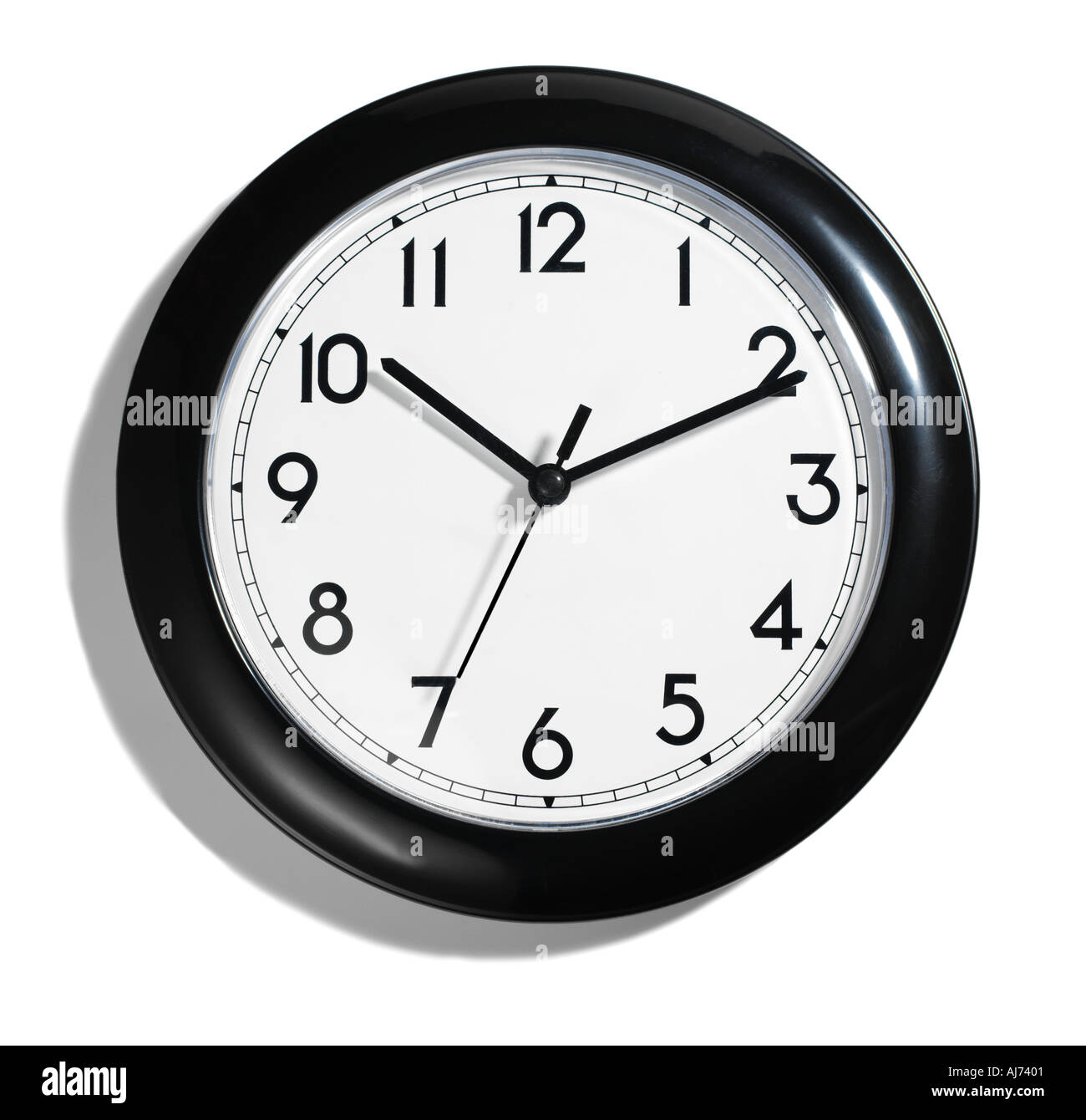 Schwarze Wanduhren Uhr Stockfoto