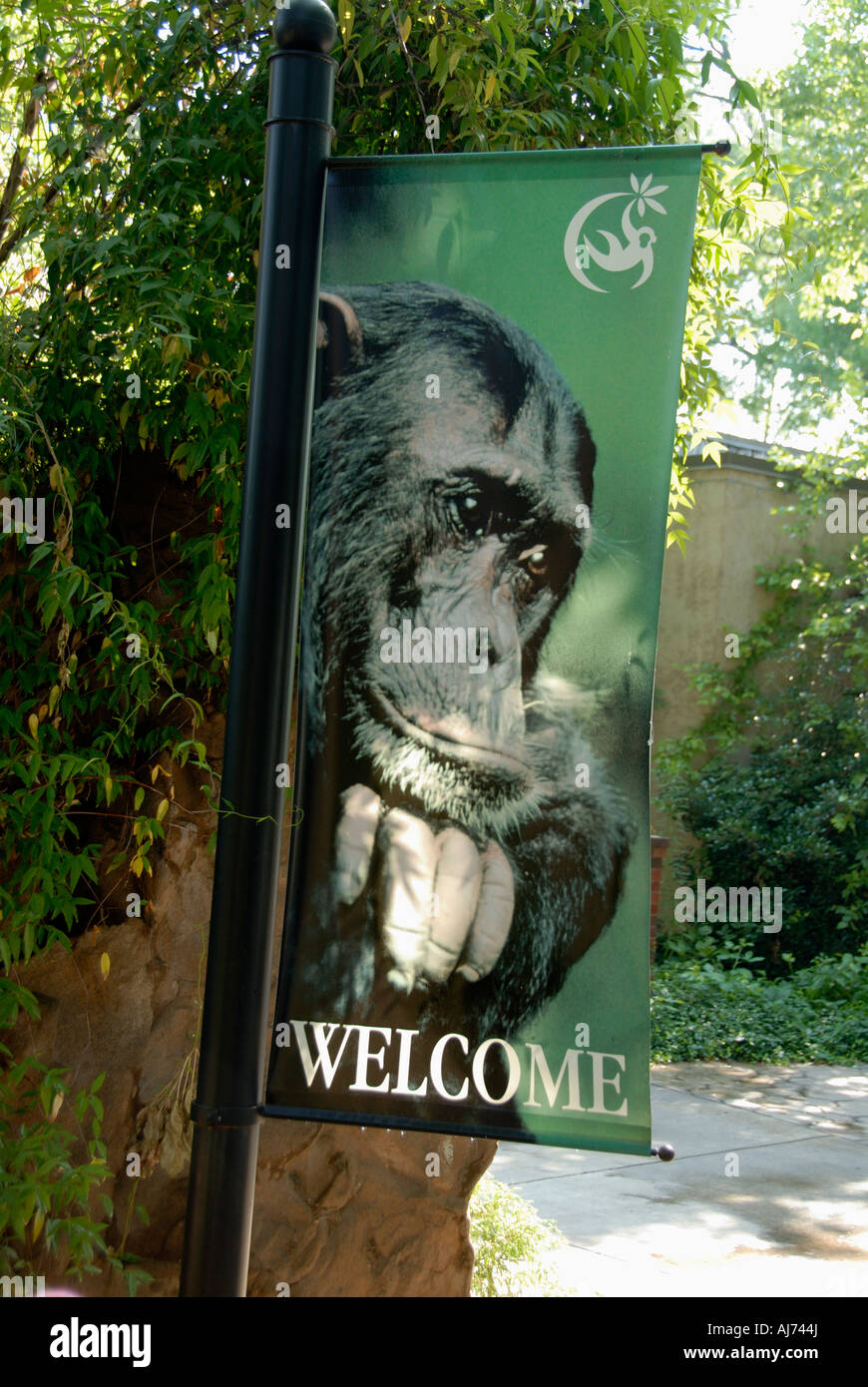Banner in Chattanooga Zoo Stockfoto