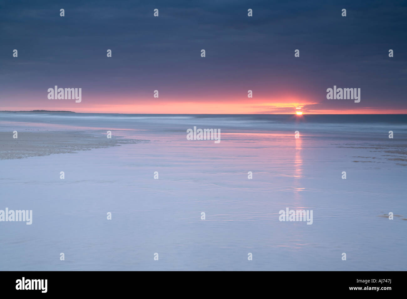 Brancaster Strand Sonnenuntergang, North Norfolk, UK, Europa Stockfoto