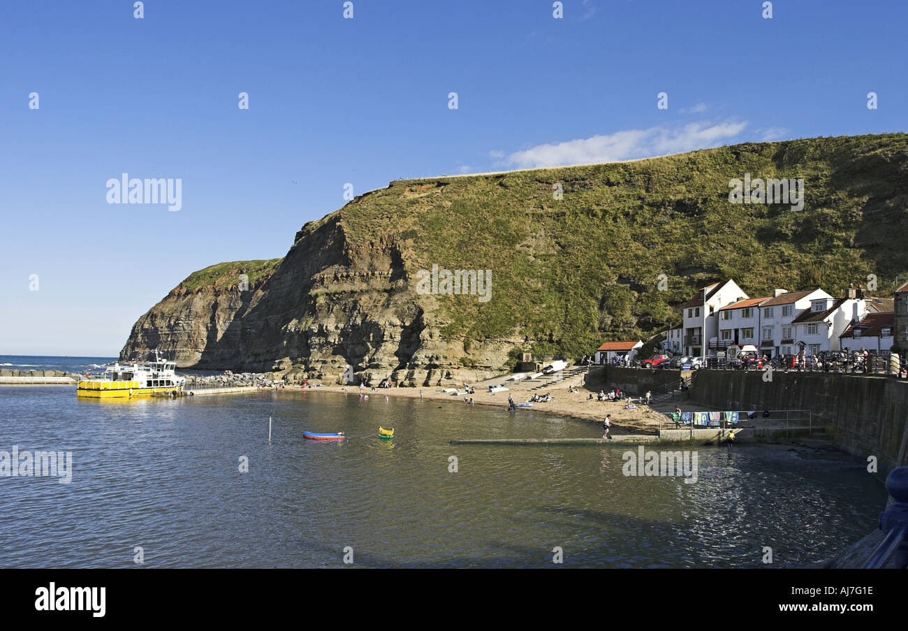 Staithes auf der Küste von Yorkshire UK Stockfoto