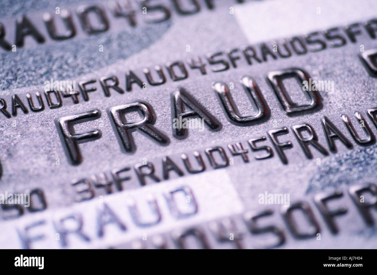 Kredit- oder Bankkarten-Betrug Stockfoto