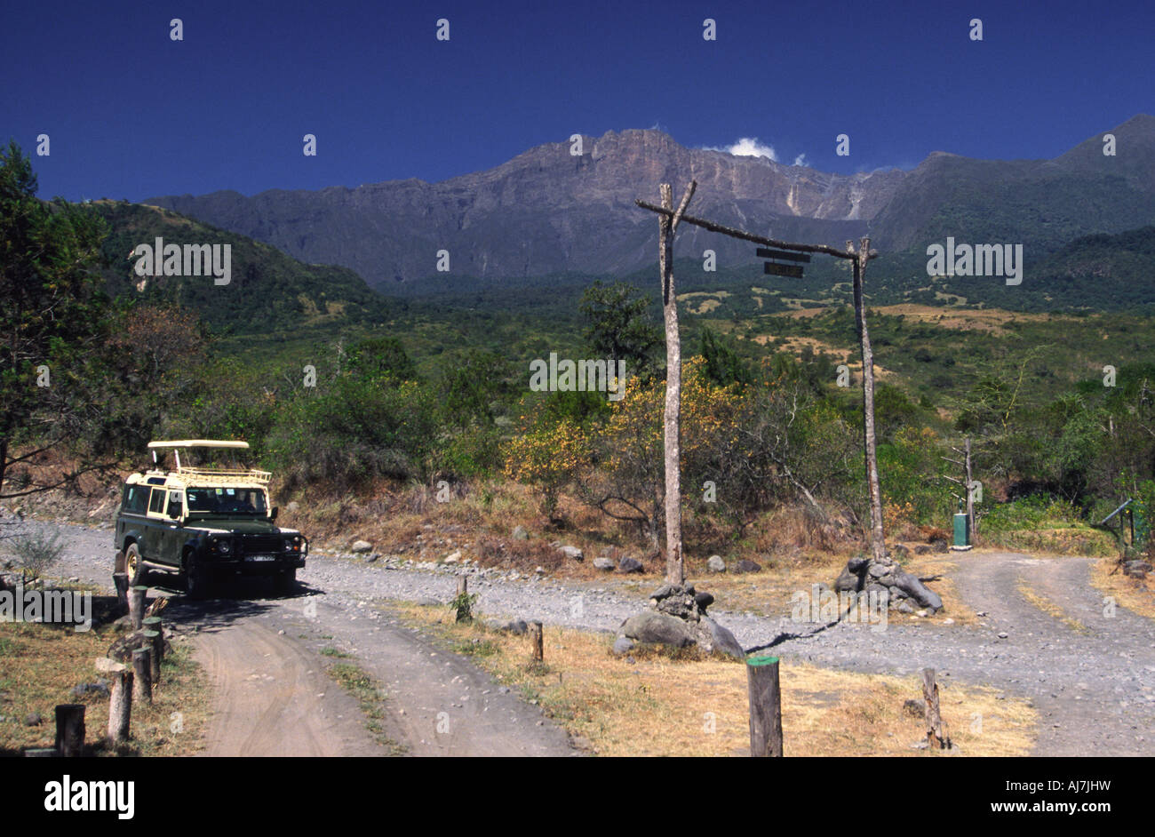 Mount Meru. Arusha National Park, Tansania. Stockfoto