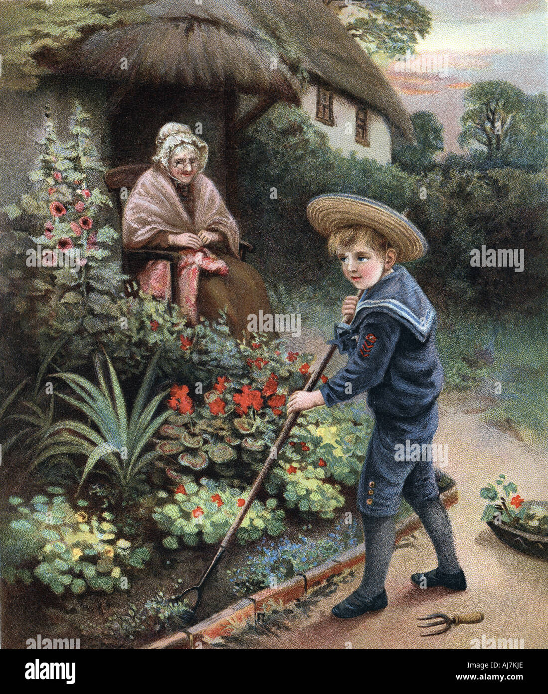 "Eine Arbeit der Liebe', 1905. Artist: Unbekannt Stockfoto