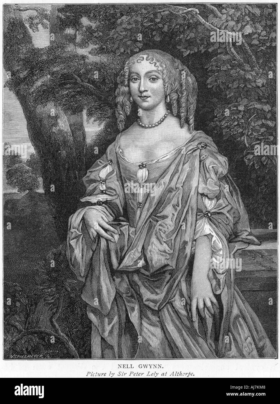 Nell Gwynne, Englischer comic Schauspielerin und Herrin von Charles II.. Artist: Unbekannt Stockfoto