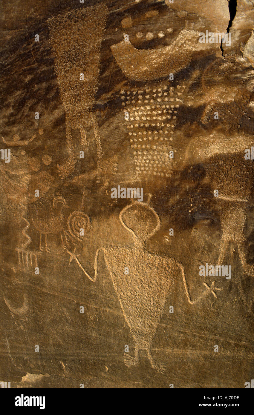 Fremont Petroglyphen Dinosaur National Monument Colorado Utah USA Stockfoto