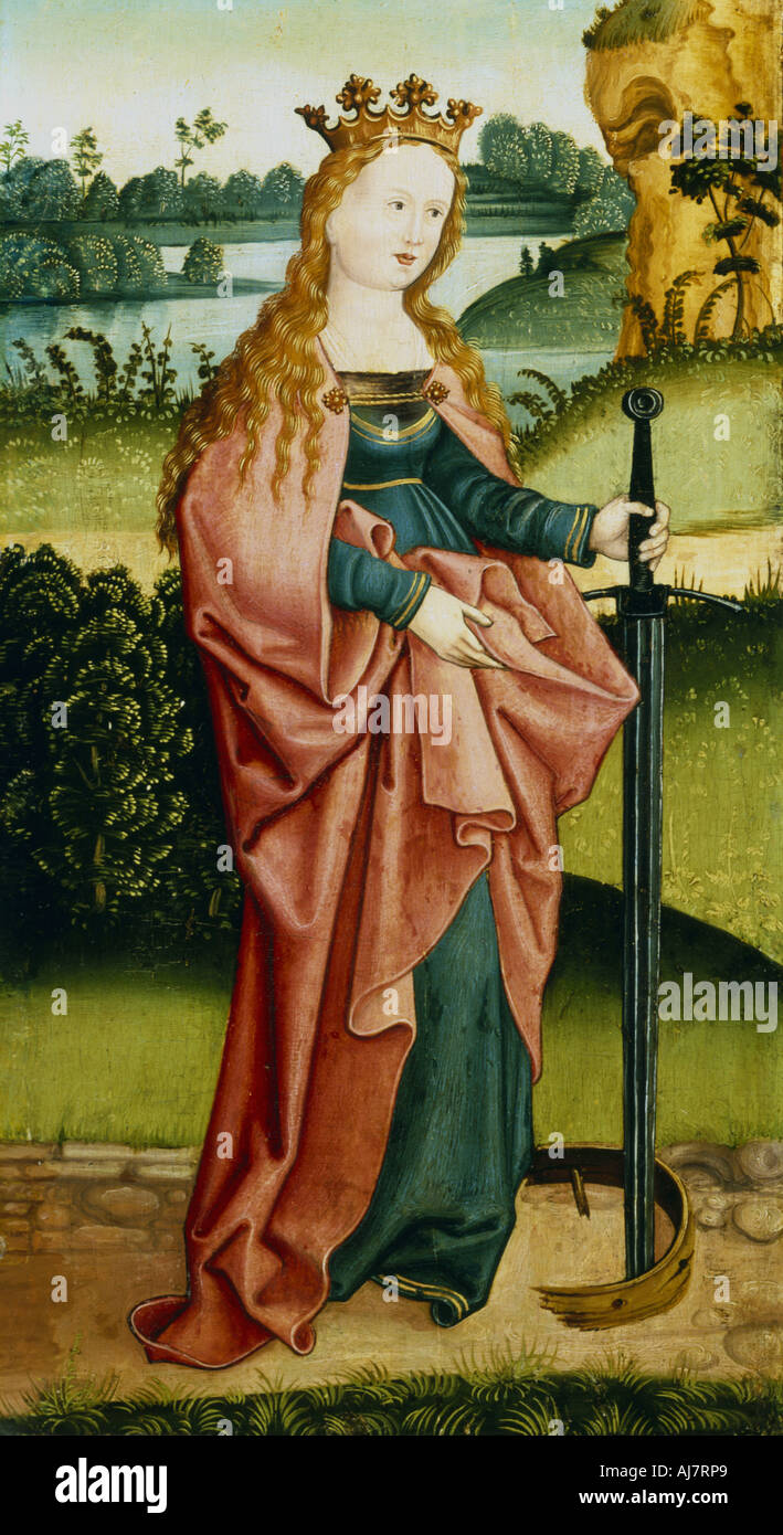 T Katharina von Alexandria', c 1500. Artist: Unbekannt Stockfoto