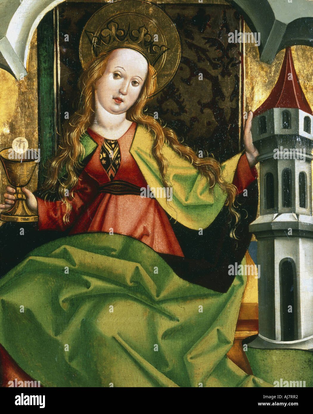 'Saint Barbara', c 1495 - c 1519. Artist: Kreis von Jan Polak Stockfoto