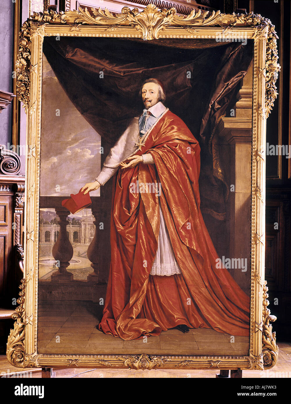 Kardinal Richelieu, französischer Prälat und Staatsmann, 1640. Künstler: Philippe de Champaigne Stockfoto
