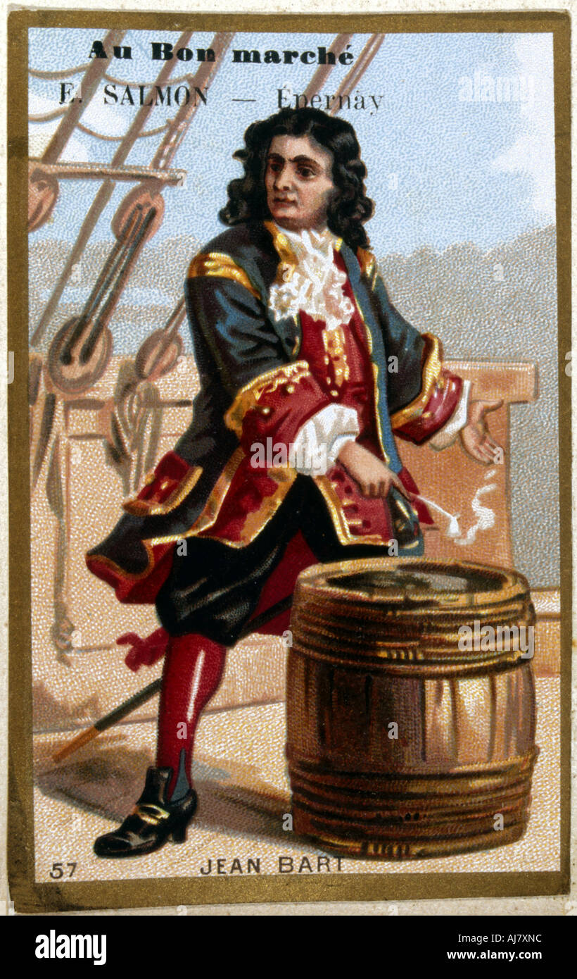 Jean Bart, französischer Freibeuter und Marineoffizier, 19. Artist: Anon Stockfoto