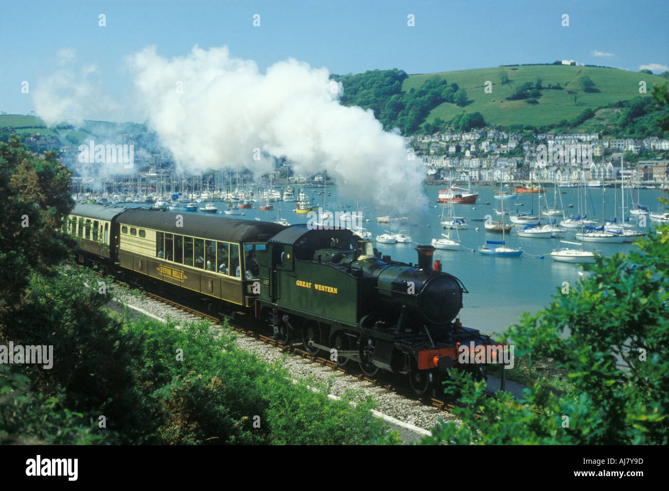 Paignton und Dampfeisenbahn Dartmouth in Dartmouth Devon England UK Stockfoto