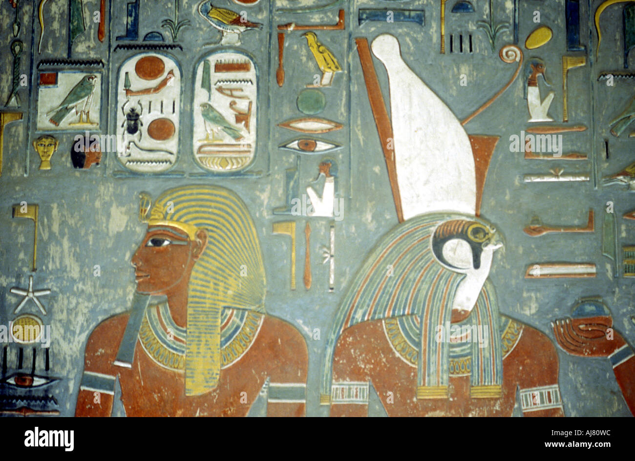 Grab des Haremhab, letzte König der 18. Dynastie, Alten Ägyptischen, c1292BC. Artist: Unbekannt Stockfoto