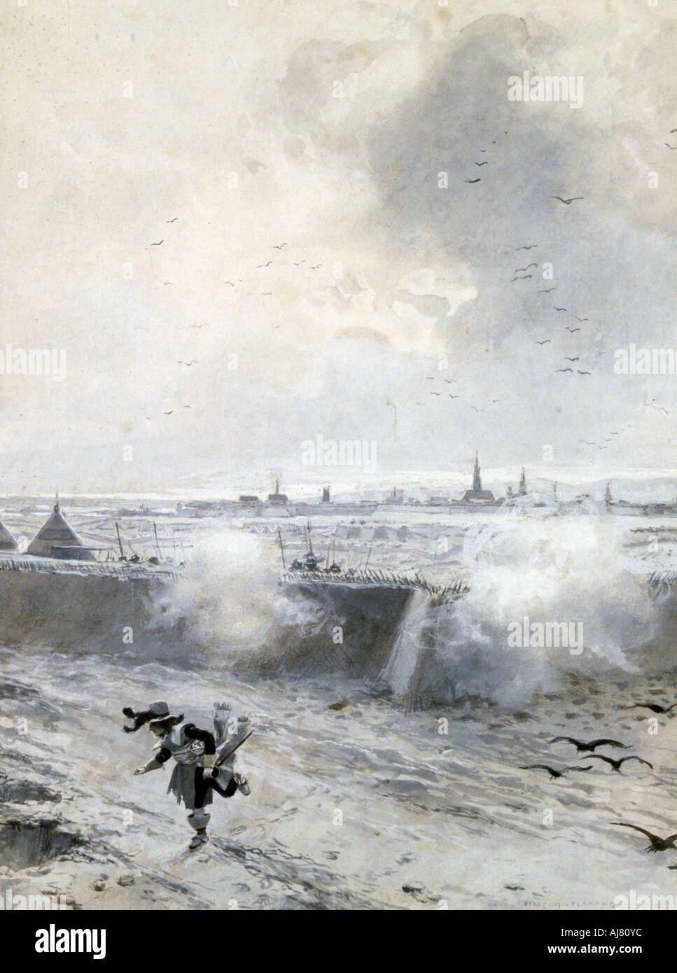 Die Iege von Arras, unter Louis XIII', dreißig Jahre Krieg, 1640 (Ende 19./Anfang des 20. Jahrhunderts). Artist: Francois Flameng Stockfoto