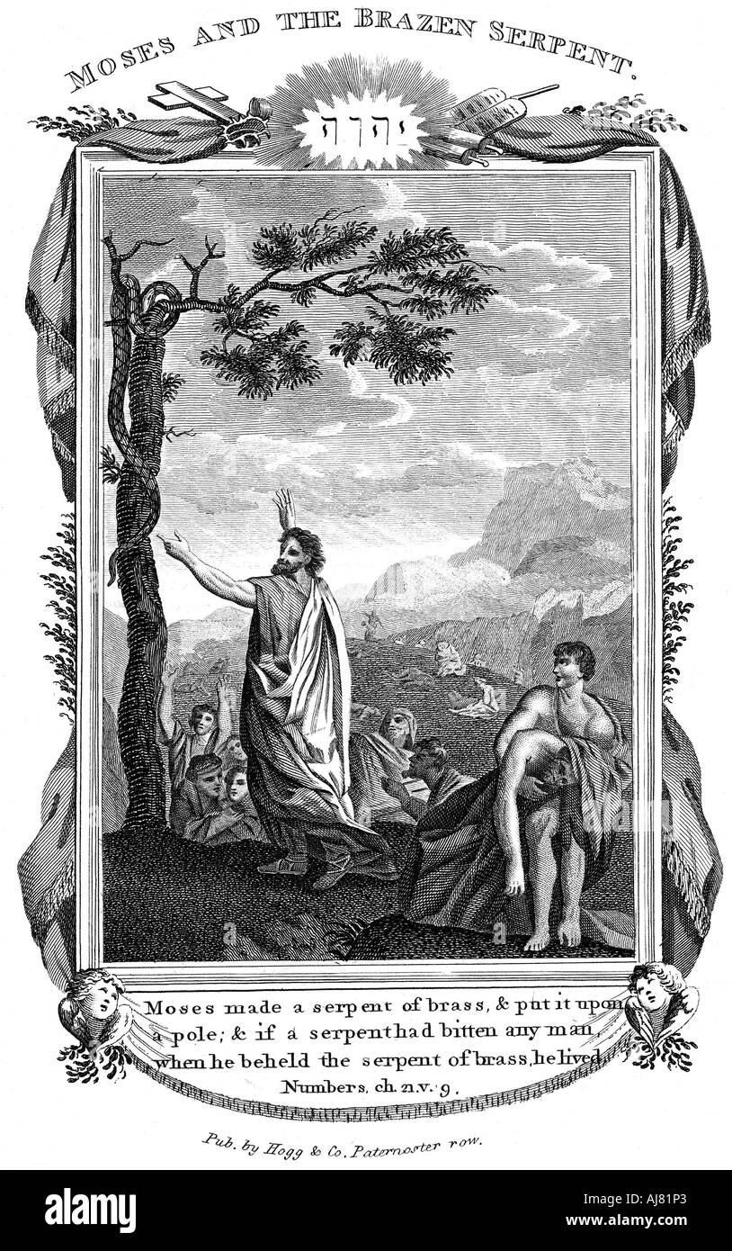 'Mose und der eherne Schlange', c 1808. Artist: Unbekannt Stockfoto