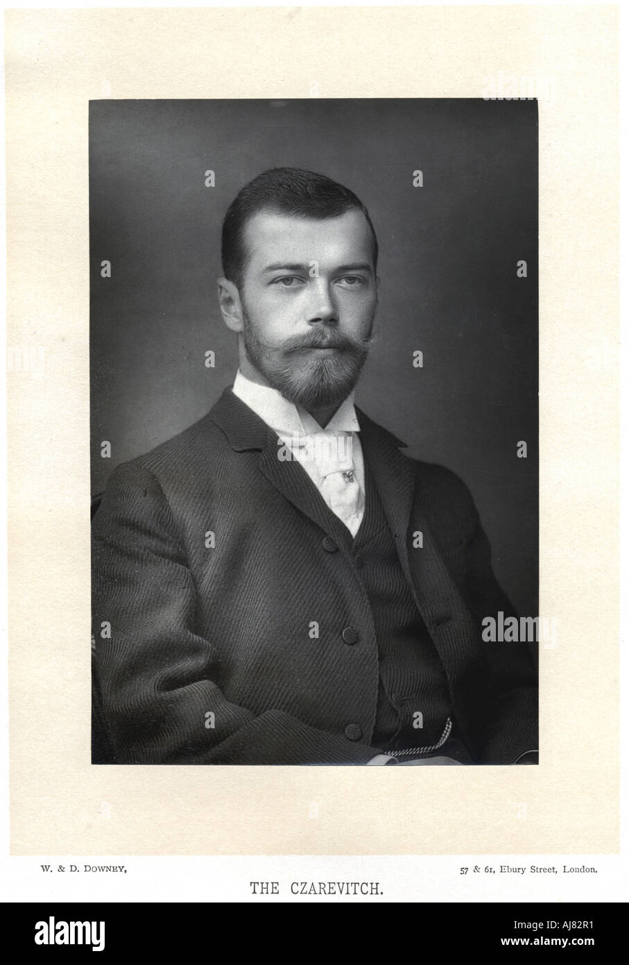 Zar Nikolaus II. von Russland, als Tsarevich, c 1890. Artist: Unbekannt Stockfoto