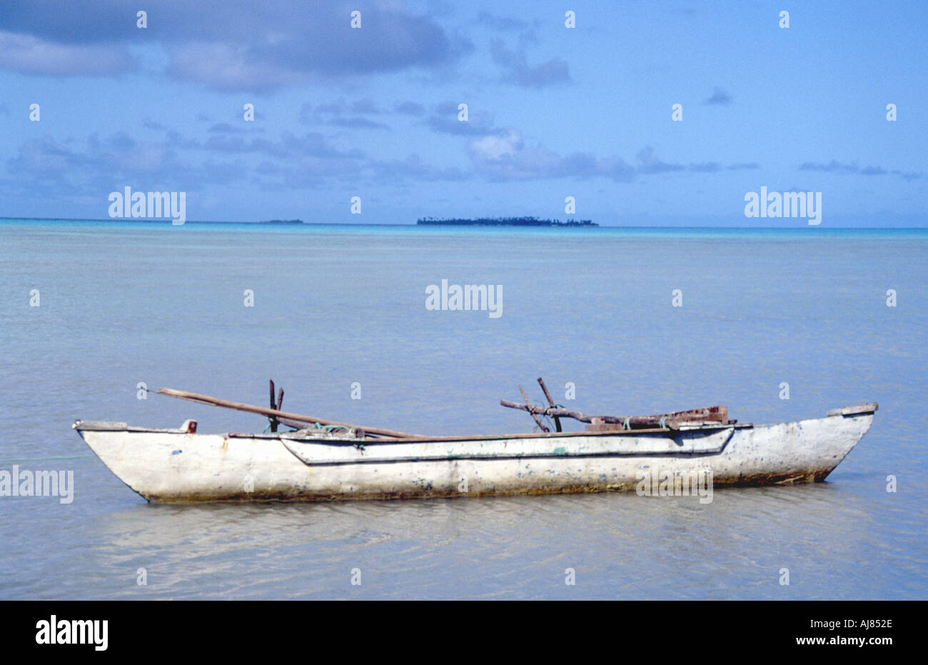 Ausleger-Kanu Cook-Inseln Stockfoto