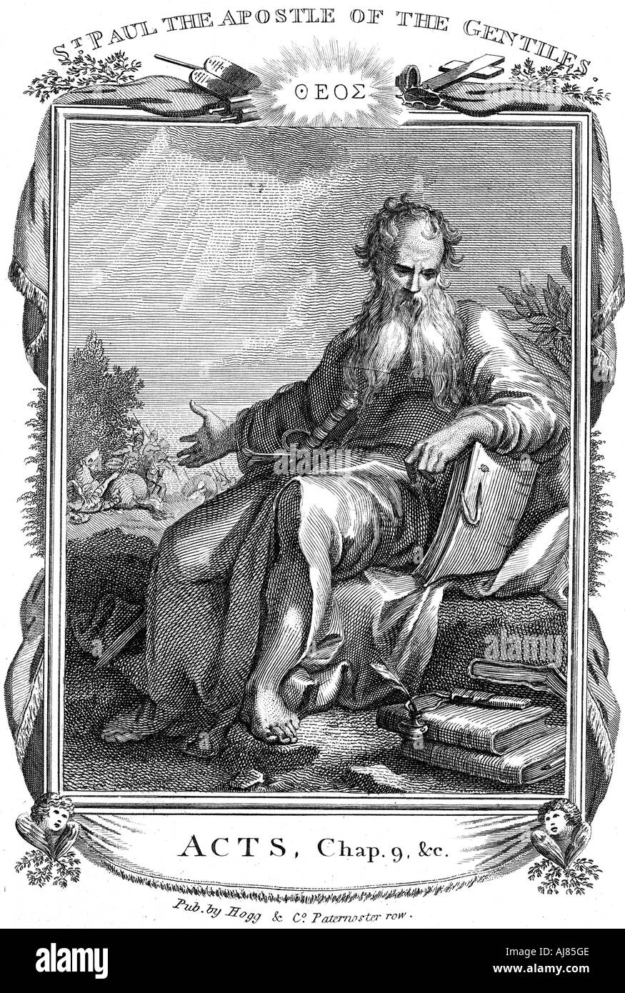 Der hl. Paulus der Apostel, die christliche Botschaft den Heiden, 19. Jahrhundert Artist: Unbekannt Stockfoto