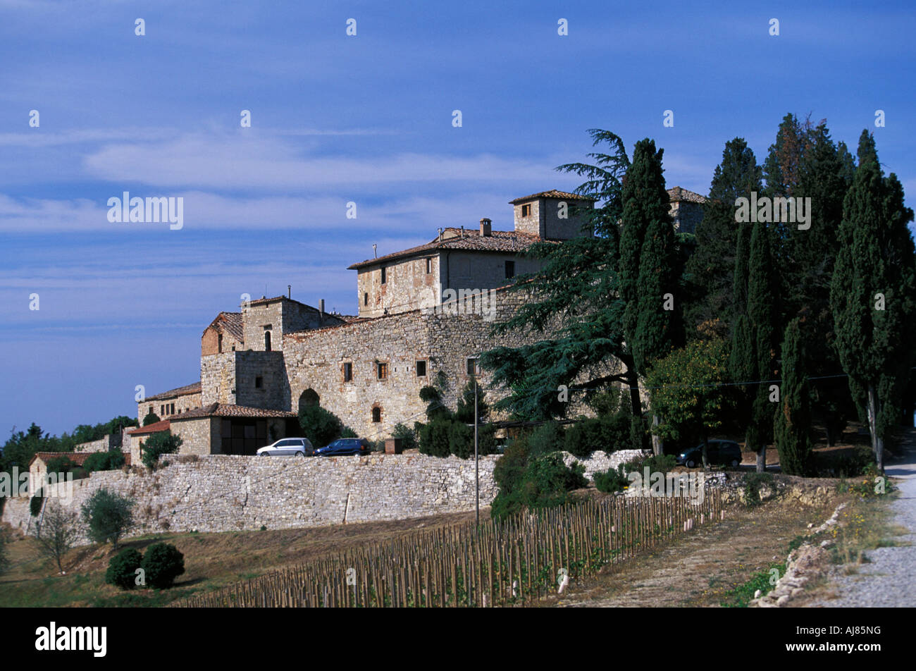 Weingut Castello Cacchiano Gaiole Chianti Toskana Italien Stockfoto