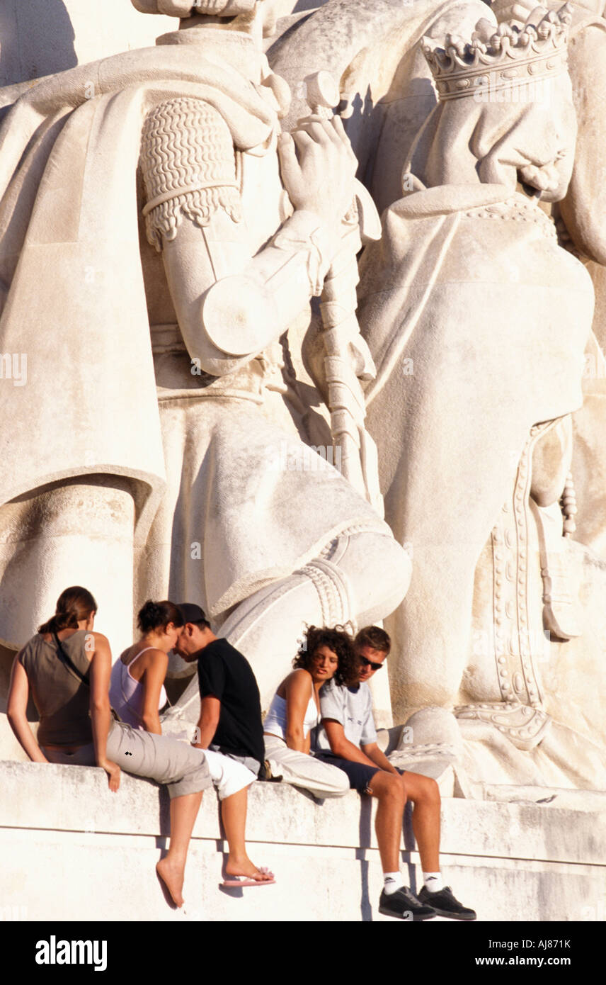 Padrão Dos Descombrimentos Bel m Lissabon Portugal Stockfoto