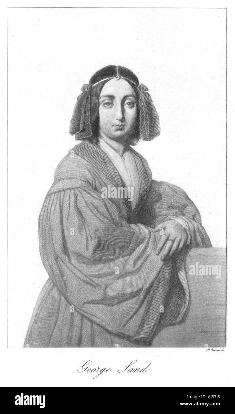 George Sand, Französische romantische Schriftsteller, Mitte des 19. Jahrhunderts. Artist: Anon Stockfoto